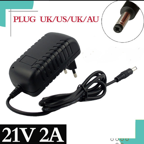 Destornillador eléctrico de 21V y 2A, cargador de batería de litio, 18V, 5Series 18650, cargador de pared, CC de 5,5x2,1 MM, precio especial ► Foto 1/6