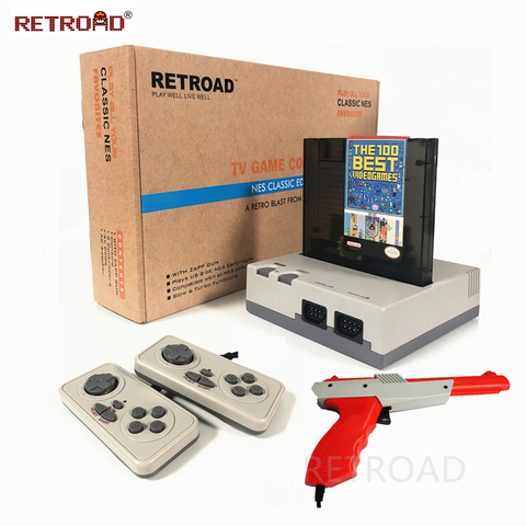 RETROAD-consola EDICIÓN CLÁSICA HM5 de 8 bits para Cartucho 72P 60P, sistema de videojuegos Retro familiar con pistola Zapp, tiro de pato ► Foto 1/6