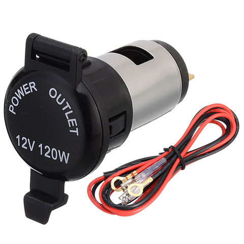 Conector de encendedor de coche de 12V, resistente al agua, enchufe de encendedor de coche con cable de 67cm para piezas de coche ► Foto 1/6