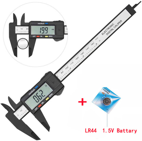 Vastar 150mm 100mm calibre Digital electrónico de 6 pulgadas de fibra de carbono Vernier calibrador micrómetro herramienta de medición regla Digital ► Foto 1/6