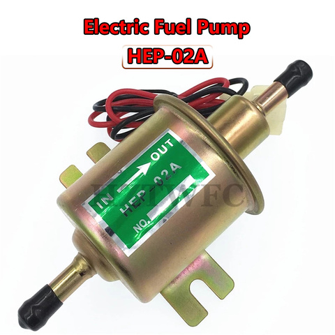 12V bomba de combustible eléctrica HEP-02A 12V en línea Universal de baja presión de Gas Diesel gasolina para coche carburador de la motocicleta ATV ► Foto 1/6