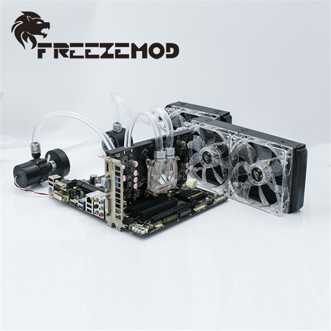 FREEZEMOD-sistema de refrigeración por agua para ordenador, juego básico 2 para tubos blandos, FREEZEMOD-BKS2 ► Foto 1/6