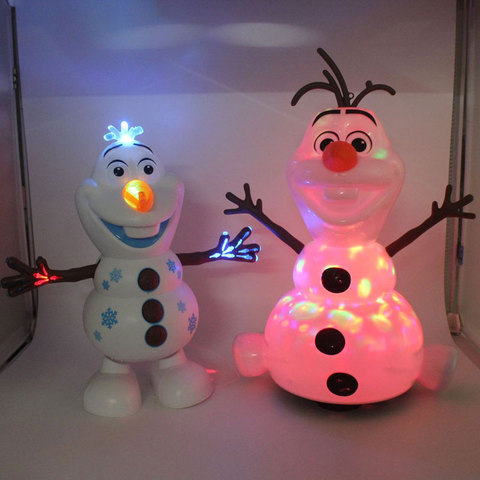 Frozen 2 Robots muñeco de nieve Olaf juguetes eléctricos baile se mueve música ligera juguete de plástico de dibujos animados niños y niñas regalos de navidad ► Foto 1/6