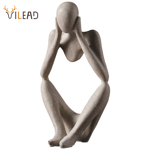 VILEAD-estatua de resina de estilo nórdico para la oficina, decoración del hogar, escultura de Artesanías hechas a mano de escritorio, arte moderno ► Foto 1/6