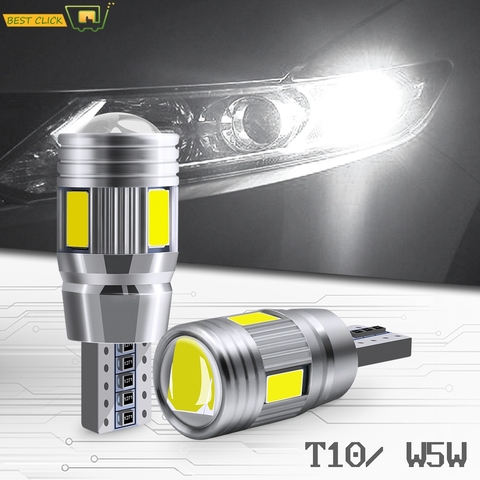 Xukey-luces Led blancas para coche, sin ERROR, 3W, 12V, T10, W5W, 501, 168, 194, luz de estacionamiento, bombillas de señal de cuña automática, 6000K HID, 2 uds. ► Foto 1/6