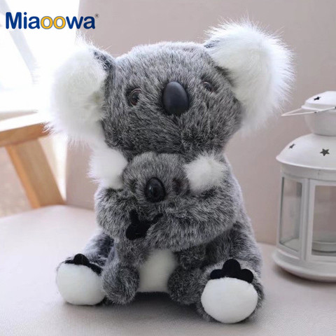 1pc Kawaii simulación Koala australiano de juguete de felpa Animal relleno de la muñeca mamá bebés, niños, infantes juguetes de las niñas cumpleaños regalo decoración del hogar ► Foto 1/6