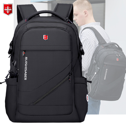 Mochila Oxford antiladrones mochila para portátil con carga por USB para hombre, mochila impermeable de viaje, mochila escolar Vintage para mujer de 15/17 pulgadas ► Foto 1/6