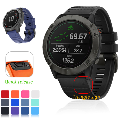 Correa de silicona para reloj deportivo Garmin Fenix, banda de liberación rápida de 26mm para Garmin Fenix 6X 6 6S Pro 5X 5 5S Plus 3HR 20 22mm ► Foto 1/6