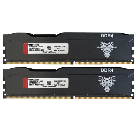 Yongxinsheng-memoria RAM DDR4, 32GB, 16GB, 2400MHz, 288PIN, Intel, escritorio, memoria dedicada, PC4-19200MHz, chaleco de refrigeración, Memoria stick ► Foto 1/1