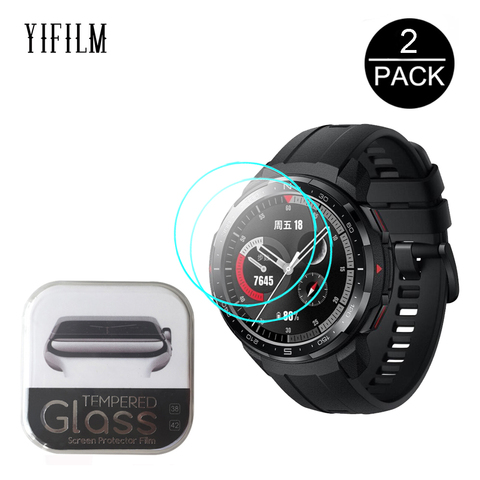 Vidrio templado transparente 2.5D 9H HD para Huawei Honor Watch GS PRO, Protector de pantalla de reloj inteligente, cristal Protector antiarañazos, 2 uds. ► Foto 1/6