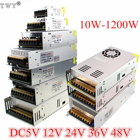 Transformador de luz de fuente de alimentación de 36V CA 110V 220V a cc 5V 12V 24V 48V fuente de alimentación ADJ dapter para tira Led CCTV ► Foto 1/6