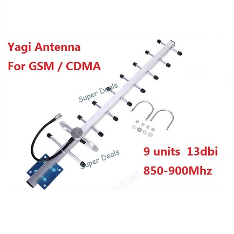 ZQTMAX-antena Yagi N hembra para amplificador de señal de teléfono móvil, repetidor GSM, 824-960mhz, 850, 900, 9 unidades ► Foto 1/6