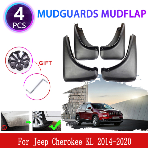 Guardabarros para coche, accesorios de protección contra salpicaduras, para Jeep Cherokee KL, 2014, 2015, 2016, 2017, 2022, 2022, 2022 ► Foto 1/6