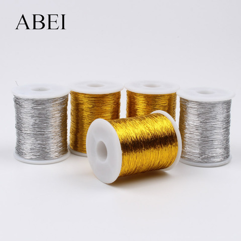 0,5mm 30 yardas/rollo de costura de hilo de punto de cruz herramientas de coser DIY oro plata cuerda bobina hecho a mano accesorios de artesanía ► Foto 1/6