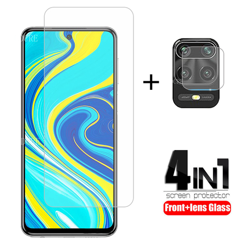 4-en-1 cámara de vidrio templado para Xiaomi Redmi Note 9s Note 9 Pro Protector de pantalla de vidrio Protector para Redmi Note 9 S 9 S de vidrio ► Foto 1/6