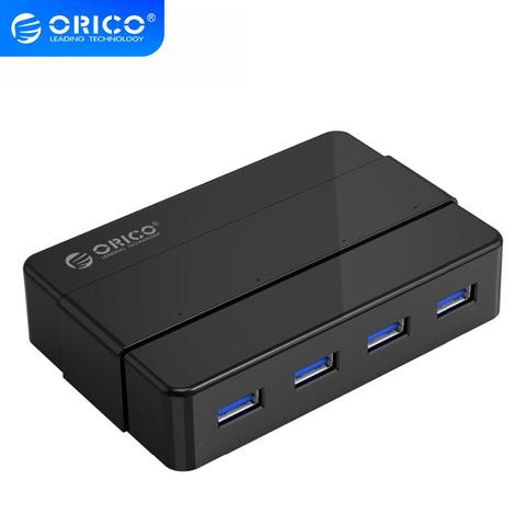 ORICO-Divisor USB portátil de supervelocidad HUB 5 Gbps, 4 puertos USB 3,0, adaptador de corriente de 12V, Accesorios de escritorio para ordenador portátil ► Foto 1/6