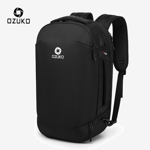 OZUKO-Mochila para ordenador portátil de 15,6 pulgadas para hombre, multifunción, 4 usos, escolar, impermeable, para viaje ► Foto 1/6