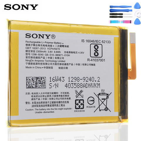 LIS1618ERPC 1298-9240 batería para SONY Xperia XA (F3111) E5 F3116 F3115 F3311 F3112 F3313 teléfono LIP1635ERPCS Xperia XA1 G3112 ► Foto 1/2