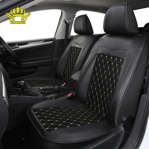 Cubierta universal de asiento de coche, funda de cuero PU de gamuza con patrón de diamante, se adapta a la mayoría de coches de lujo, gama alta, para interiores ► Foto 1/6