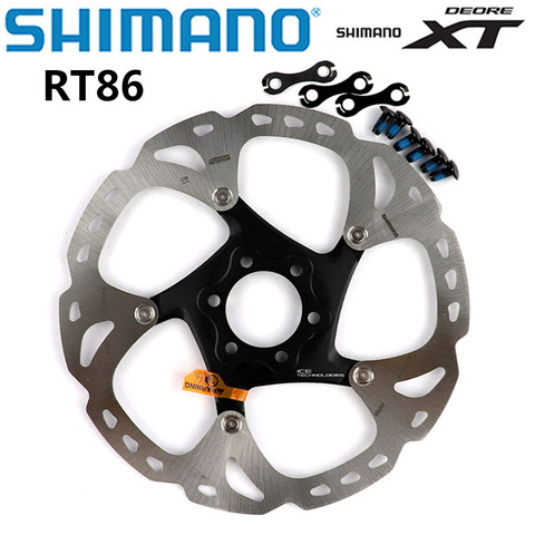 SHIMANO-Disco de freno para bicicleta, dispositivo de frenado XT con tecnología Ice Point SM, RT86, 6 tornillos, M8000, discos para bici de montaña, 160 mm, 180mm y 203mm ► Foto 1/5