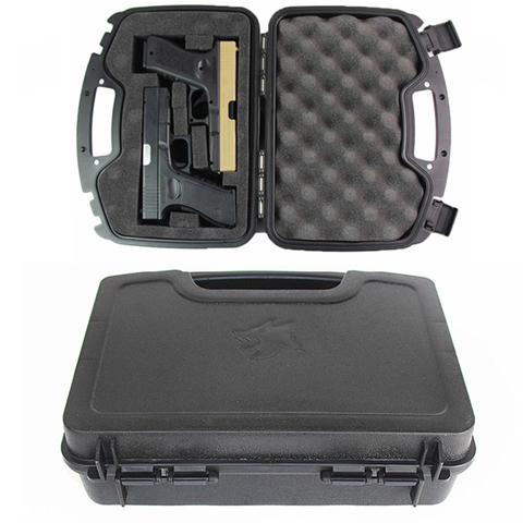 Funda de pistola táctica de plástico ABS, almacenamiento Glock USP, SIG, con revestimiento acolchado de espuma, caja de herramientas Airsoft de tiro del ejército ► Foto 1/6