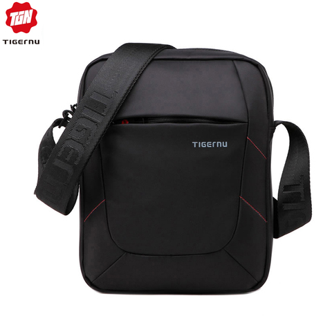 Bolso de hombro de marca tigerlu para hombre, bolso de mensajero Momen, Bolso Negro de 10 pulgadas para hombre, bolsos cruzados, pequeño bolso Casual de negocios ► Foto 1/6