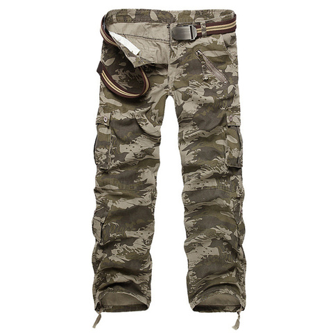 Pantalones Cargo militares de camuflaje para hombre, ropa de calle en 7 colores, para correr, rectos, gran oferta, envío gratis ► Foto 1/6