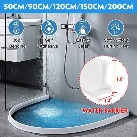 Tapón de agua de silicona para baño, barrera de retención de agua para encimera de cocina, de 40MM, flexible ► Foto 1/6