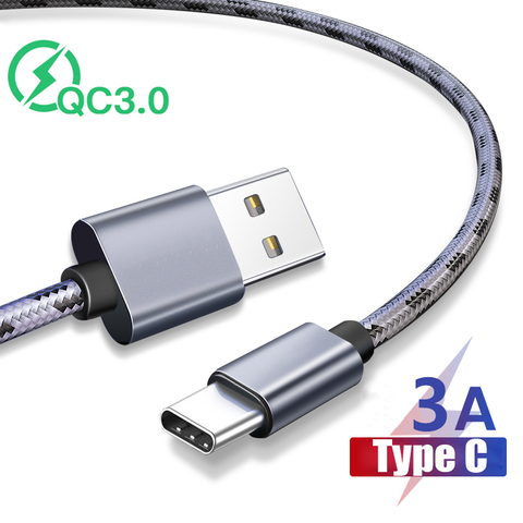 Cable de carga rápida para teléfono Samsung y Xiaomi, Cable USB tipo C de 3A, QC3.0, 3,0 ► Foto 1/6