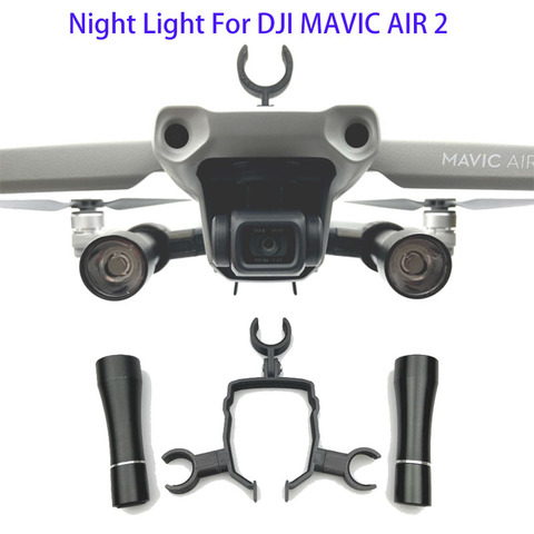 DJI Mavic aire 2 LED Noche de navegación soporte luz vuelo linternas de reflector Kit para DJI Mavic aire Drone 2 accesorios ► Foto 1/6