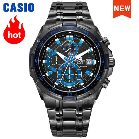 Casio-reloj digital para hombre, cronógrafo luminoso resistente al agua, con revestimiento negro IP, nuevo estéreo, con esfera de carreras ► Foto 1/5