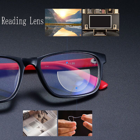 Lente de lectura Bifocal de silicona líquida 2022, 2 uds., lentes para presbicia con palo de aumento, lentes bifocales reutilizables 1,0 2,0 3,0 ► Foto 1/6