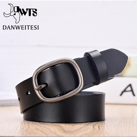 [DWTS] cinturón de mujer de cuero genuino cinturones para mujer de diseñador de la marca de lujo de las mujeres ceinture femme lujos mujer cinto feminino ► Foto 1/6