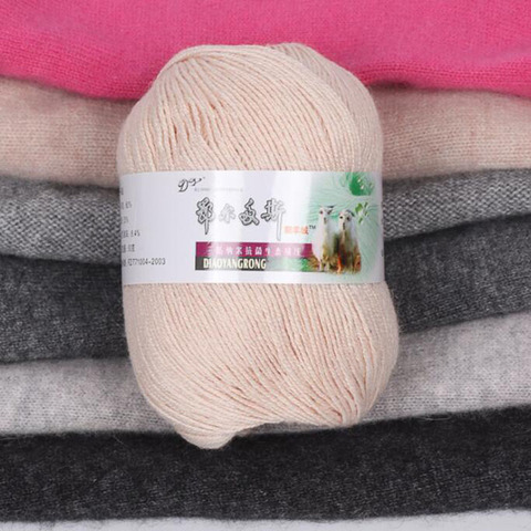 Hilados de Cachemira mongol Anti-pilling Cashmere hilo de algodón para tricotar Crochet alta calidad caliente suave bufanda para Jersey hilo 50g ► Foto 1/6