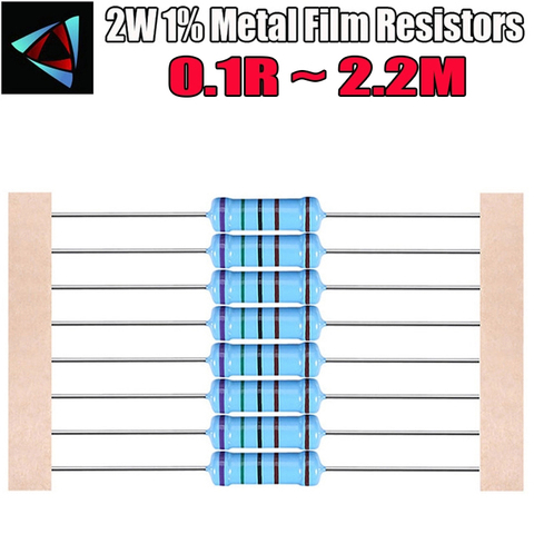 Resistor de película metálica de 2W, 10 Uds., 1% 0,1r ~ 2,2 M 0,1 0,15 0,18 0,22 0,24 0,27 0,3 0,33 0,36 0,39 0,43 0,47 0,56 0,68 0,75 0,82 1M ohm ► Foto 1/2