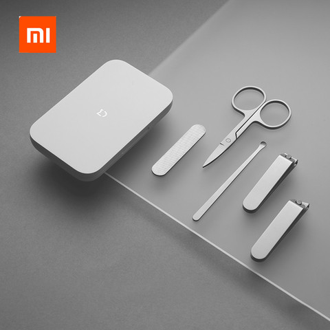 XIAOMI Mijia-Juego de manicura y pedicura portátil, 5 uds., con absorción magnética, cortauñas de acero inoxidable ► Foto 1/6