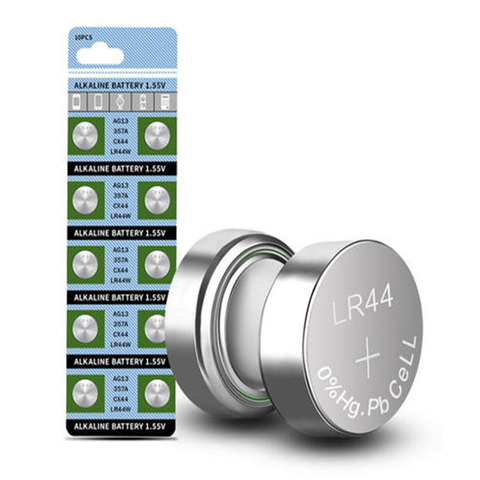 10 uds/1 paquete AG13 pila de moneda batería LR44 357 357A S76E G13 alcalinas pilas de botón AG 13 1,5 V para ver control remoto electrónico ► Foto 1/4