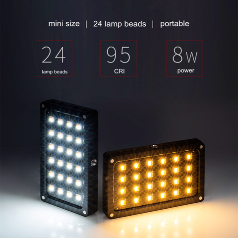 Viltrox RB08 Mini luz LED para vídeo cámara portátil la luz del Panel de 2500K ~ 8500K Bi-Color CRI95 + construido en batería para cámara DSLR ► Foto 1/6
