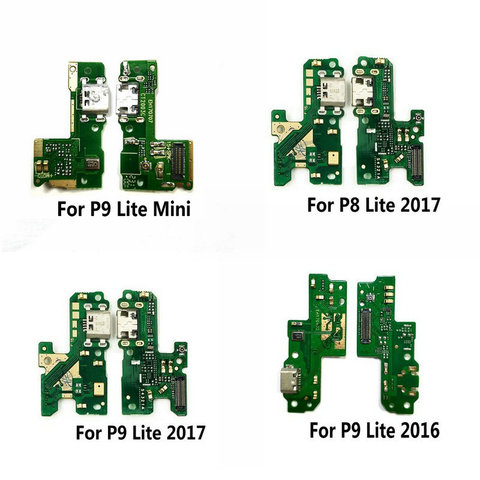 Nueva para Huawei P9 Lite mini 2016 P8 Lite 2017 conector de base USB puerto de carga del cargador del módulo de micrófono de piezas de reparación ► Foto 1/5