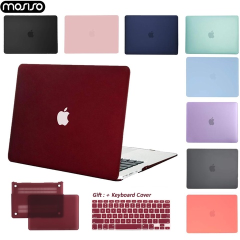 MOSISO Shell duro caso para MacBook Air Pro Retina11 12 13 15 portátil para 2022 nuevos Pro 15 13 pulgadas con Touch Bar + regalo ► Foto 1/6