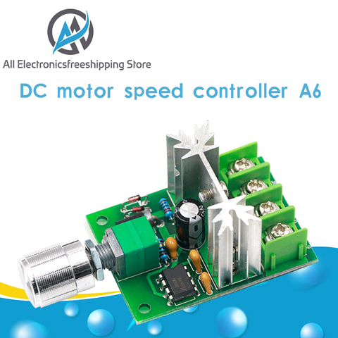 De alta potencia 6A 6V-12V PWM No polaridad de velocidad del Motor DC regulador controlador de Motor de velocidad interruptor de Control de ► Foto 1/6