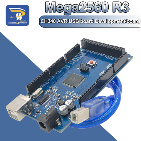 5V MEGA2560 MEGA 2560 R3 (ATmega2560-16AU CH340G CH340) 2560 PRO incrustar AVR USB Placa de desarrollo para Arduino 3D impresora ► Foto 1/6