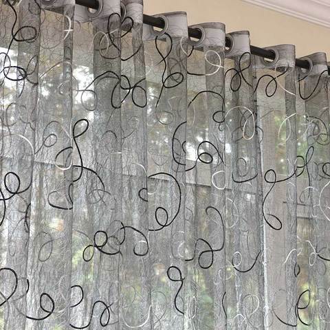 Moderno Nido de Pájaro bordado tul cortinas para sala de estar ventana tratamiento cortina con gasa transparente para dormitorio personalizado hogar Decer ► Foto 1/6