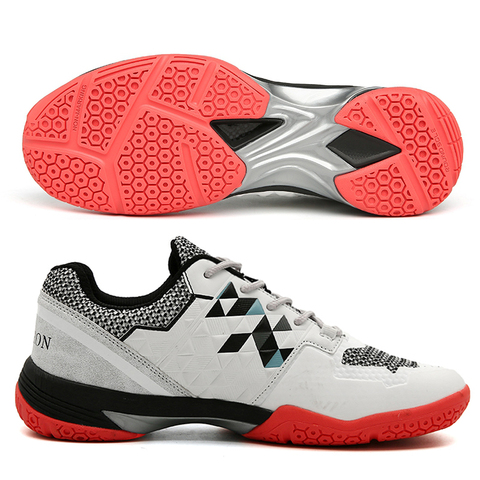 Nuevo zapatos de bádminton profesionales de gran tamaño 36-46 antideslizante zapatos de tenis luz peso bádminton calzado de voleibol masculino zapatillas de deporte ► Foto 1/6