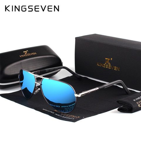 Gafas de sol polarizadas KINGSEVEN de aluminio Estilo Vintage, gafas de sol con recubrimiento para hombres y mujeres N725, entrega en 7 días ► Foto 1/6