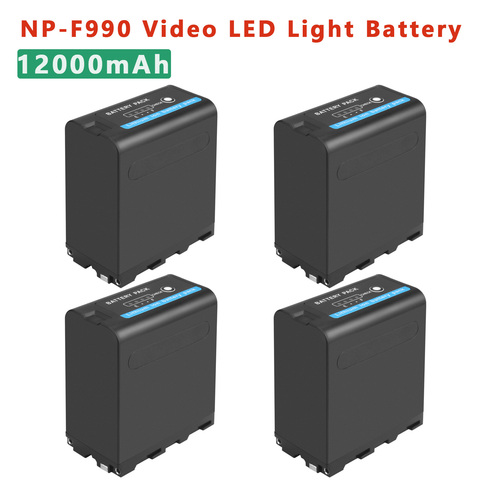 Uds NP-F990 NP-F970 de iones de litio recargable 12000mAh Paquete de batería para NP-F550 F750 F970 F960 lámpara de luz LED para Video de la batería ► Foto 1/6