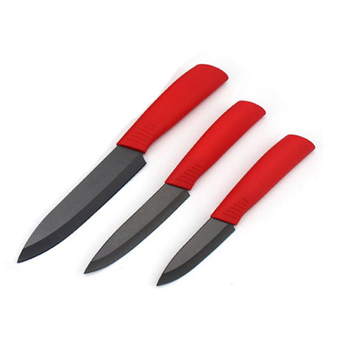 Juego de cuchillos de cerámica para cocina, 3, 4 y 5 pulgadas, cuchillas negras afiladas, pelador de Zirconia, cuchillo de Chef para fruta, herramienta de cocina, 3 uds. ► Foto 1/6