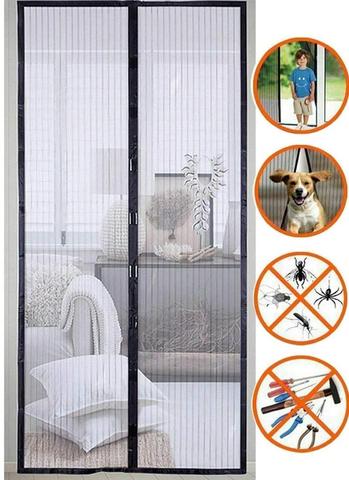 Mosquitera magnética para puerta, cortinas para bichos, cierre automático, cortina de cocina, envío directo, Verano ► Foto 1/6