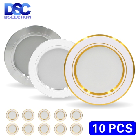 10 unids/lote de luz Led descendente de 220v luz de techo 5W 9W 12W luz descendente empotrada Panel de luz Led redondo 15W 18W foco de iluminación interior ► Foto 1/6