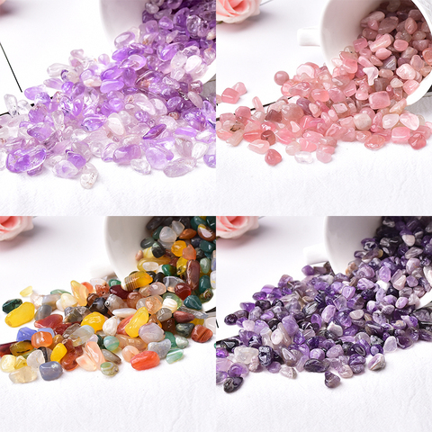 Cristal Rosa Natural de cuarzo para acuario, Mini roca Mineral espécimen curativo, se puede usar para decoración para el hogar con piedras, regalo de Navidad ► Foto 1/6